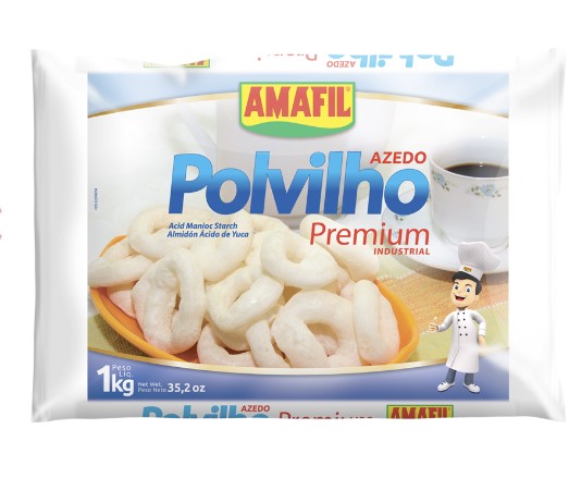 Amafil Polvilho Azedo Premium 1 Kg - Sour Starch 35.2 oz - Hi Brazil Market