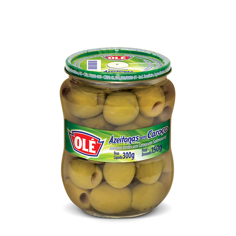 Ole Pitted Green Olives 5.2 oz- Azeitonas sem Caroco 300g - Hi Brazil Market