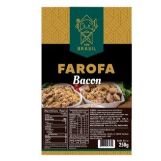 Mr. Brasil Farofa sabor Bacon 250g - Seasoned Cassava Flour Bacon Flavored - Hi Brazil Market