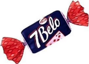 Arcor 7 Belo Bala Mastigavel sabor Framboesa - Chew Candy Raspberry Flavored - Hi Brazil Market