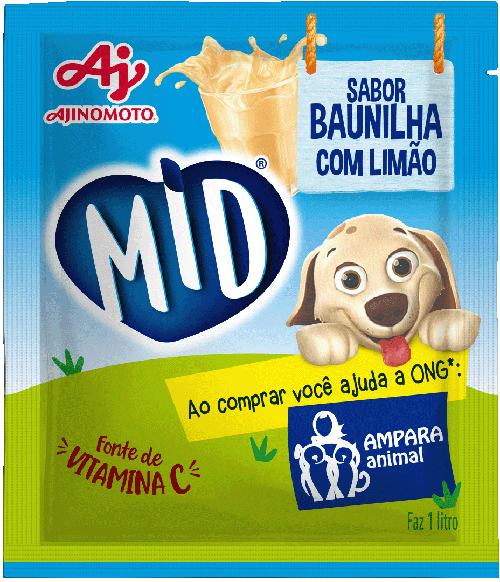 Mid Refresco Baunilha com Limao - Drink Mix Juice Vanilla and lemon - Hi Brazil Market