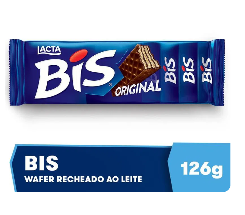 Lacta Bis chocolate ao leite - milk chocolate 126g