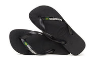 Havaianas Brazil Logo BRANCO Flip Flops Black - Hi Brazil Market