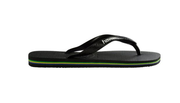 Havaianas Brazil Logo BRANCO Flip Flops Black - Hi Brazil Market