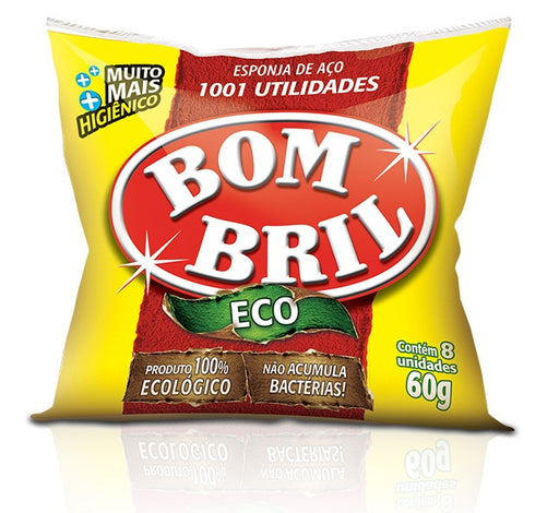 Bombril Steel Wool Pads 8 units - Esponja de Aço 8 unidades - Hi Brazil Market