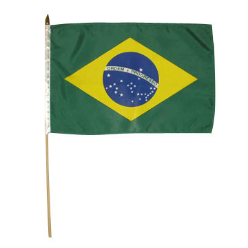 Brasil Bandeira de Mao Grande - Brazil Big Size Hand Flag - Hi Brazil Market
