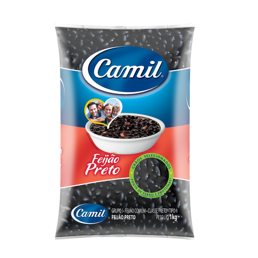 Camil Black Beans 2.2 lb - Feijao Preto 1 Kg - Hi Brazil Market
