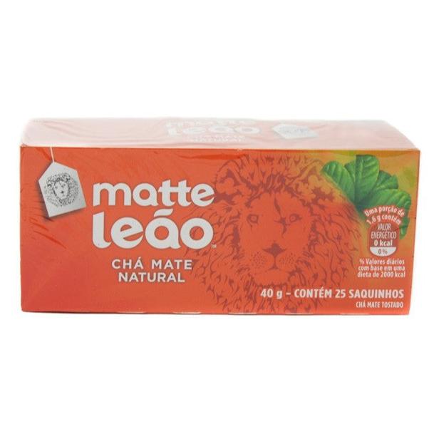 Matte Leao Tea 25 bags 40g - Cha Matte Leao Natural 25 saquinhos - Hi Brazil Market