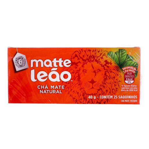 Matte Leao Tea 25 bags 40g - Cha Matte Leao Natural 25 saquinhos - Hi Brazil Market
