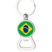 Brasil Chaveiro Abridor Bandeira 3D - Keychain Metal Opener - Hi Brazil Market
