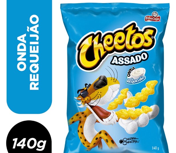 Elma Chips Cheetos Sabor Requeijao 37g - Creamy Cheese Flavored Snack 1.31oz