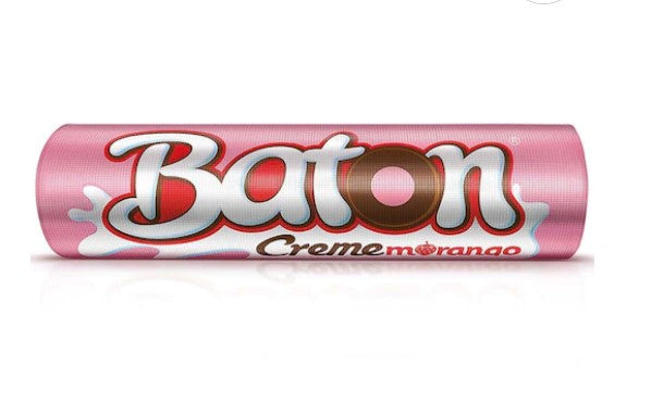 Garoto Baton com Recheio de Morango - Box ou Unidade - Hi Brazil Market