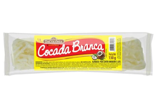 DaColonia Cocada Branca Tablete 130g - Coconut Sweet - Hi Brazil Market