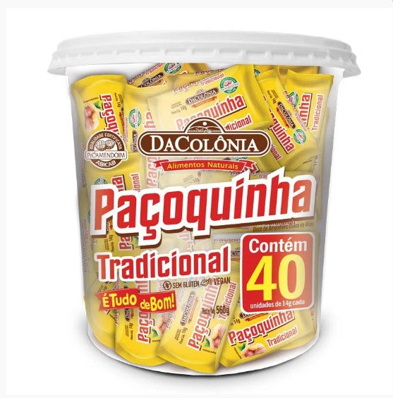 DaColonia Pacoca Tipo Rollha Tradiocional - Sweet Peanut Candy Roll