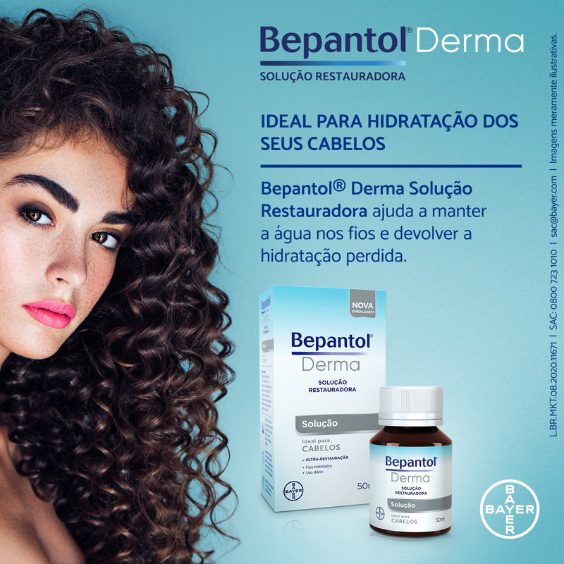 Bepantol Derma Solução Cabelos 50ml - Bepantol Solution 50ml - Hi Brazil Market