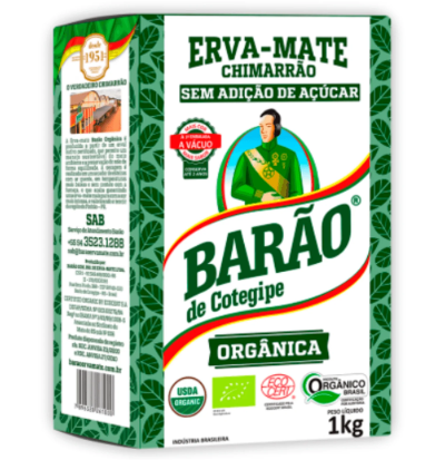 Barao Erva Mate Organica 1kg - Yerba Mate Organic 1kg - Hi Brazil Market