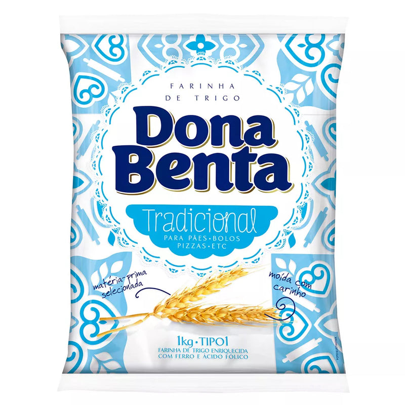Dona Benta Farinha de Trigo 1 kg- Wheat flour - Hi Brazil Market