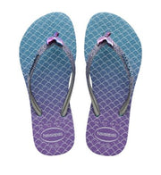 Havaianas Kid's Slim Glitter Sandal Blue Mermaid - Hi Brazil Market