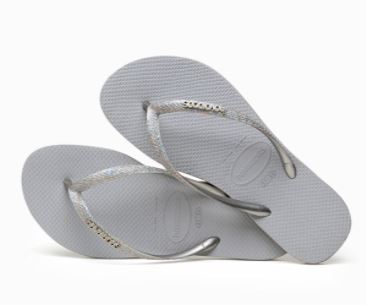 Havaianas kid's Slim Sandal Glitter Ice Grey - Hi Brazil Market