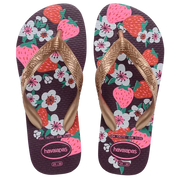 Havaianas Kid's Flip Flops Flores Rose Gold - Hi Brazil Market