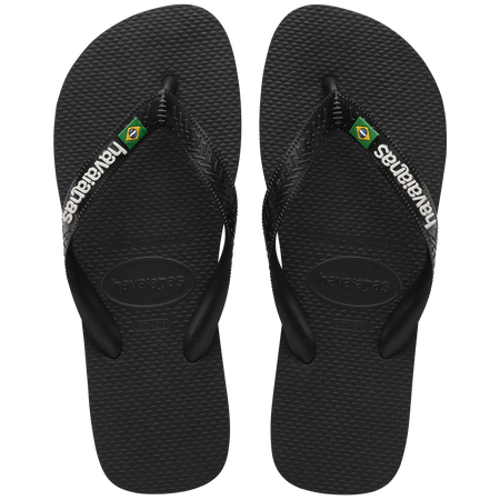 Havaianas Brazil Logo BRANCO Flip Flops Black - Hi Brazil Market