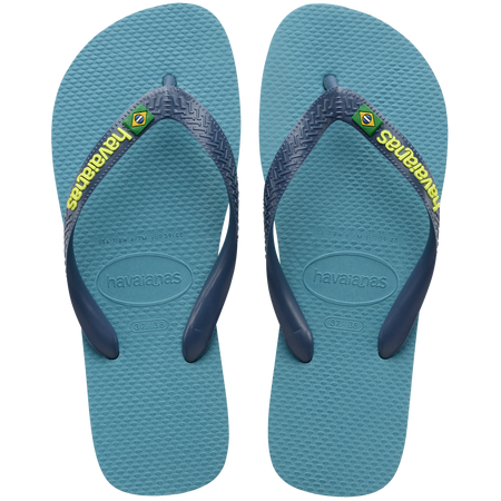 Havaianas Brazil Logo Flip Flops Nautical Blue - Hi Brazil Market