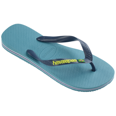 Havaianas Brazil Logo Flip Flops Nautical Blue - Hi Brazil Market