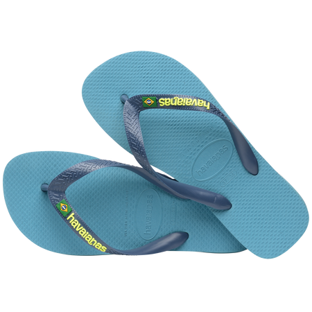 Havaianas Kids Brazil Logo Sandal Flip Flops Nautical Blue - Hi Brazil Market