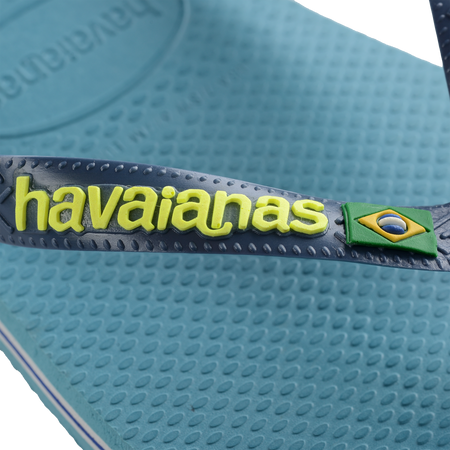 Havaianas Brazil Logo Flip Flops Nautical Blue - Hi Brazil Market