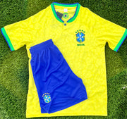 Brasil Conjunto Futebol Adulto Amarelo Copa do Mundo - Brazil Soccer Set Yellow World Cup - Hi Brazil Market