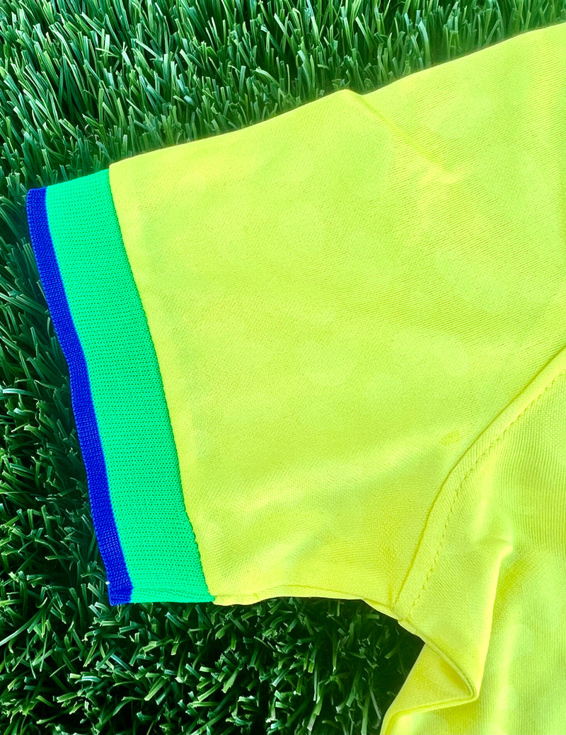 Brasil Conjunto Futebol Infantil Amarelo Copa do Mundo - Brazil Kid's Soccer Set Yellow World Cup - Hi Brazil Market