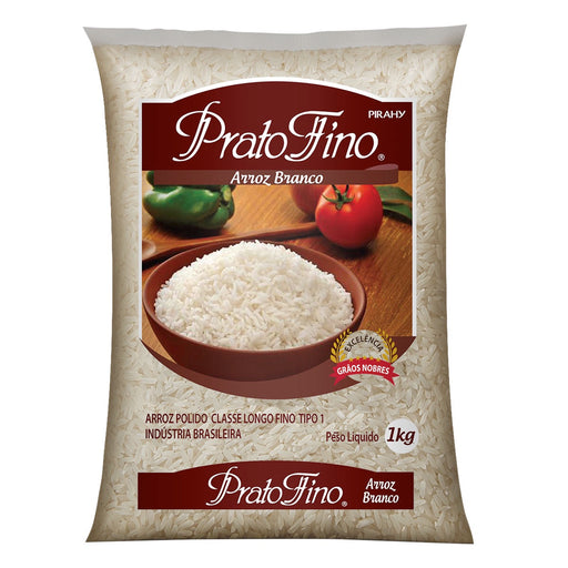 Prato Fino Arroz Branco 910g - White Rice 2.2 lb - Hi Brazil Market