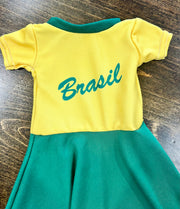 Brasil Vestido para Boneca - Brazil Doll Dress - Hi Brazil Market