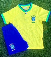 Brasil Conjunto Futebol Infantil Amarelo Copa do Mundo - Brazil Kid's Soccer Set Yellow World Cup - Hi Brazil Market