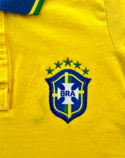 Brasil Camisa Polo Infantil Amarela - Brazil Kid Polo Shirt Yellow - Hi Brazil Market