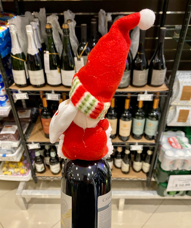 Papai Noel Decoracao Garrafa de Vinho - Santa Wine Bottle Decoration - Hi Brazil Market