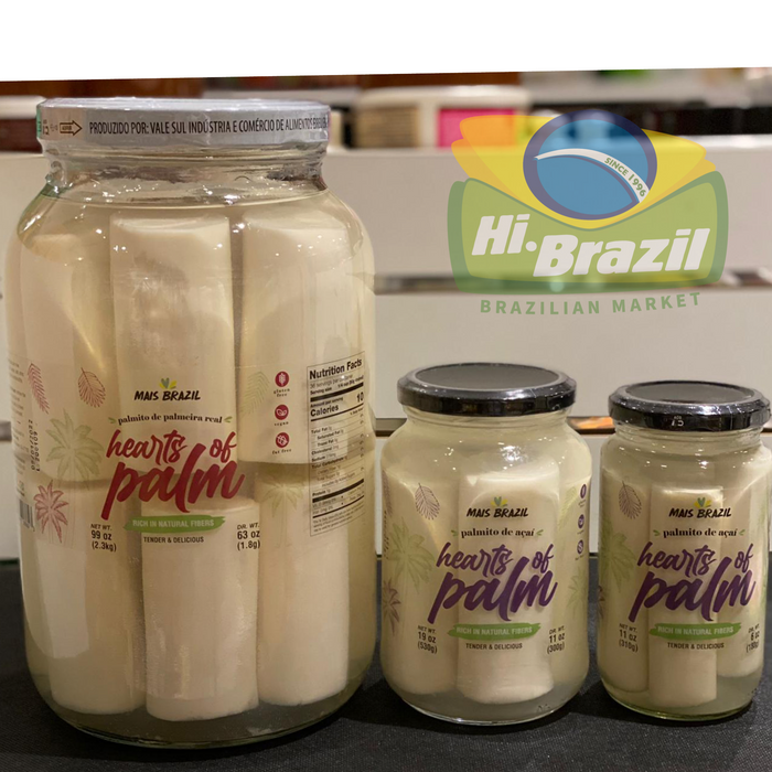 Mais Brasil Palmito Acai Inteiro - Whole Hearts of Palm - Hi Brazil Market