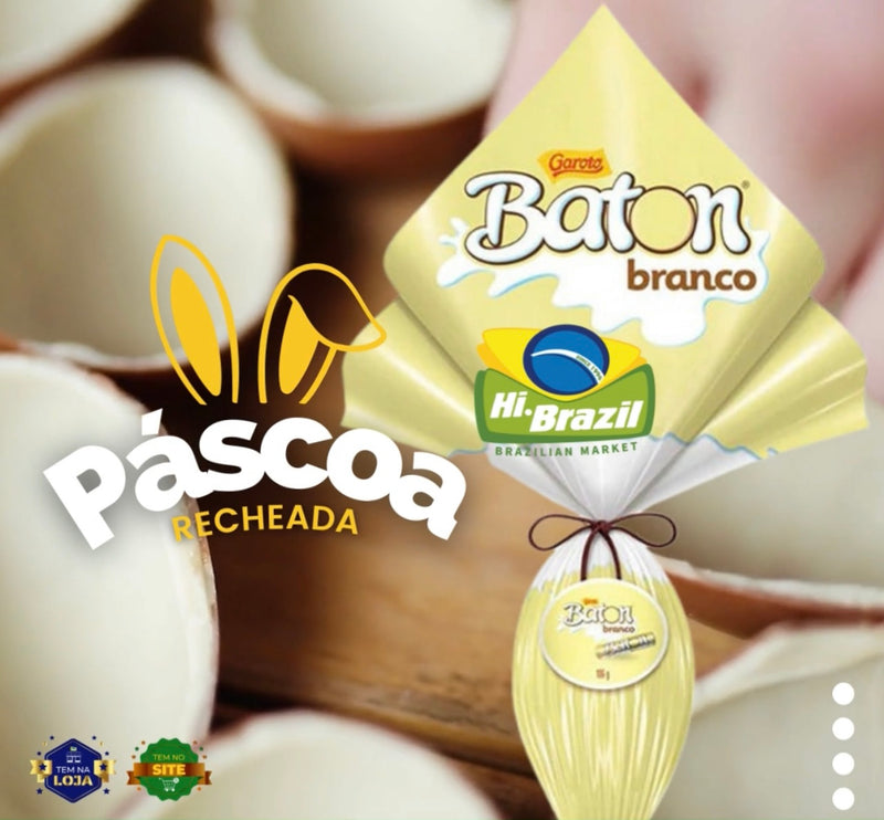 Garoto Ovo de Pascoa Baton Chocolate Branco 186g