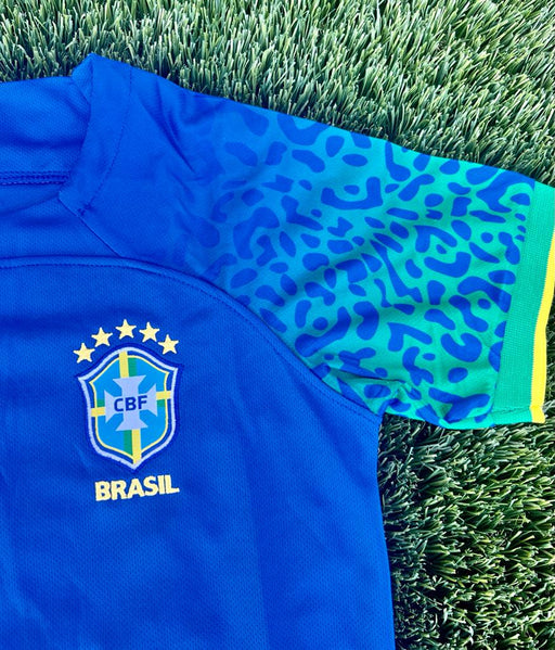 Brasil Conjunto Futebol Adulto Azul Copa do Mundo - Brazil Soccer Set Blue World Cup - Hi Brazil Market