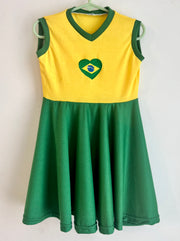 Brasil Vestido Infantil - Brazil Kid's Dress - Hi Brazil Market
