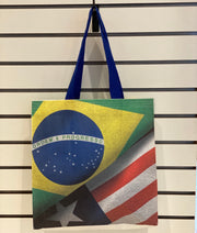 Eco Tote Bag - Bolsa Ecologica feita com tecido Reciclado Tecido Pet com Estampa em Sublimacao - Hi Brazil Market