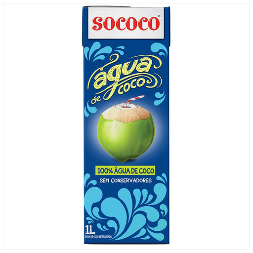 Sococo Agua de Coco 1 litro - Coconut Water - Hi Brazil Market