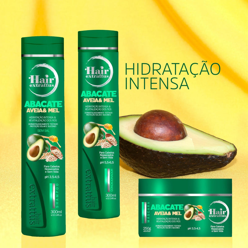 Hair Extrattus Linha Abacate Aveia & Mel - Hi Brazil Market
