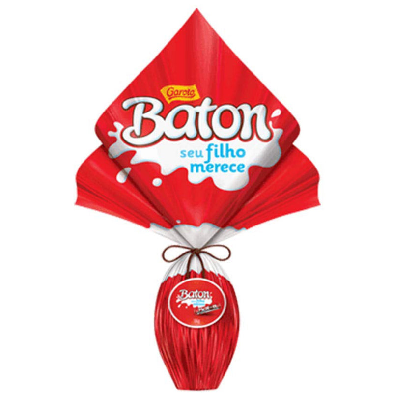 Garoto Ovo de Pascoa Baton ao Leite - Baton Easter Egg filled with milk chocolate Individual ou Caixa - Hi Brazil Market