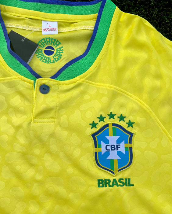 Brasil Conjunto Futebol Adulto Amarelo Copa do Mundo - Brazil Soccer Set Yellow World Cup - Hi Brazil Market