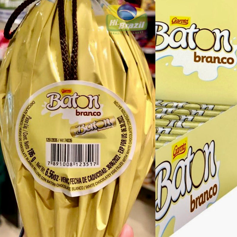Garoto Ovo de Pascoa Baton Chocolate Branco 186g