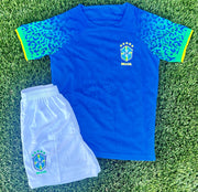 Brasil Conjunto Futebol Adulto Azul Copa do Mundo - Brazil Soccer Set Blue World Cup - Hi Brazil Market