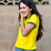 Brasil Camisa Polo Feminina Amarelo - Brazil Woman Polo Shirt Yellow - Hi Brazil Market