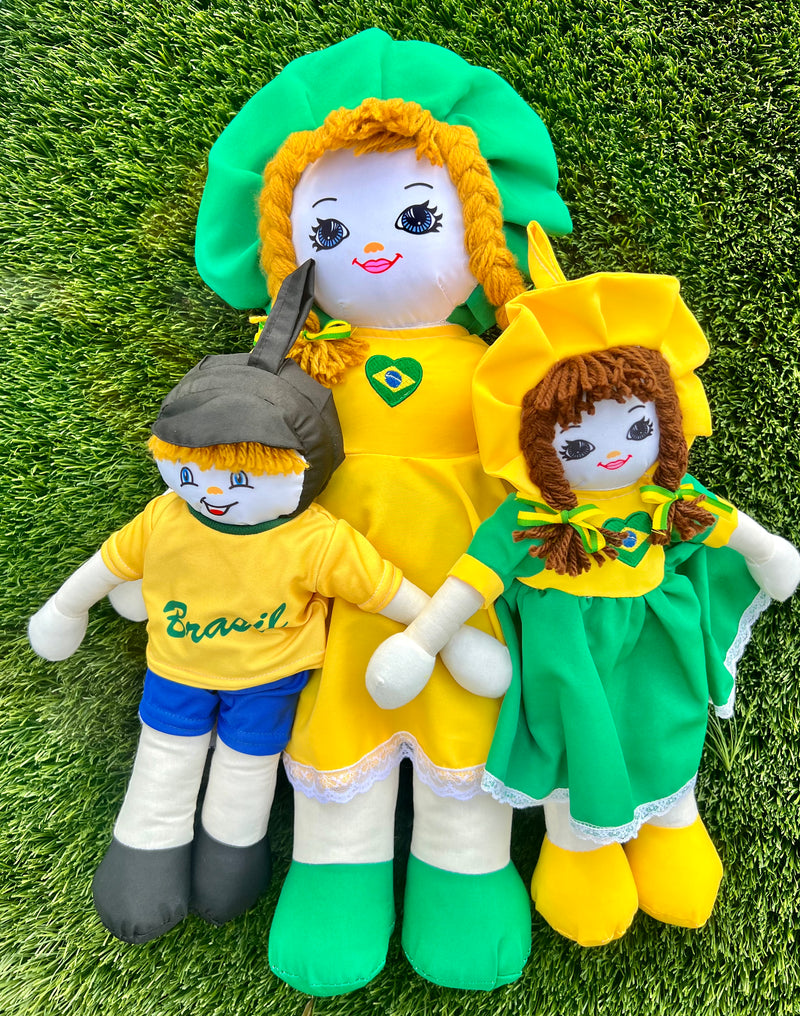 Brasil Boneca de Pano - Brazil Rag Doll - Hi Brazil Market