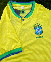 Brasil Conjunto Futebol Adulto Amarelo Copa do Mundo - Brazil Soccer Set Yellow World Cup - Hi Brazil Market